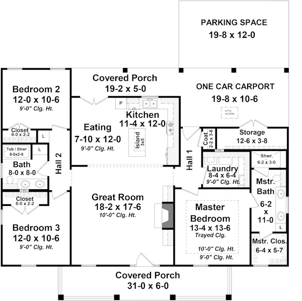 Main Floor Plan for House Plan #216741