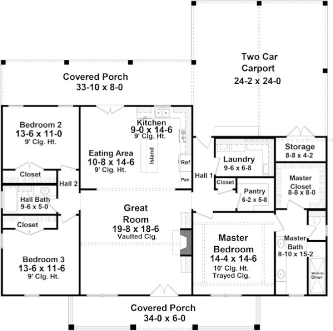 Main Floor Plan for House Plan #219082