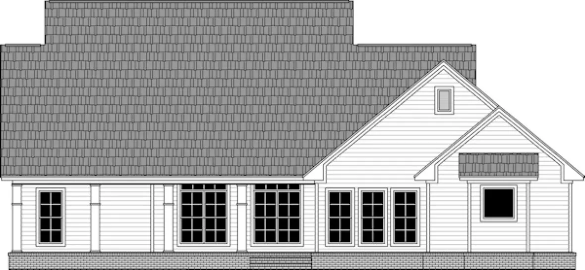 Rear Elevation for House Plan #214612