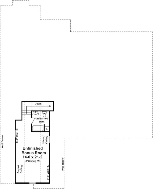 Attic Plan for House Plan #214612