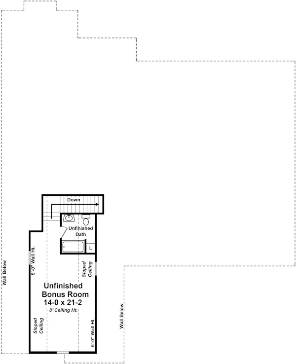 Attic Plan for House Plan #214612