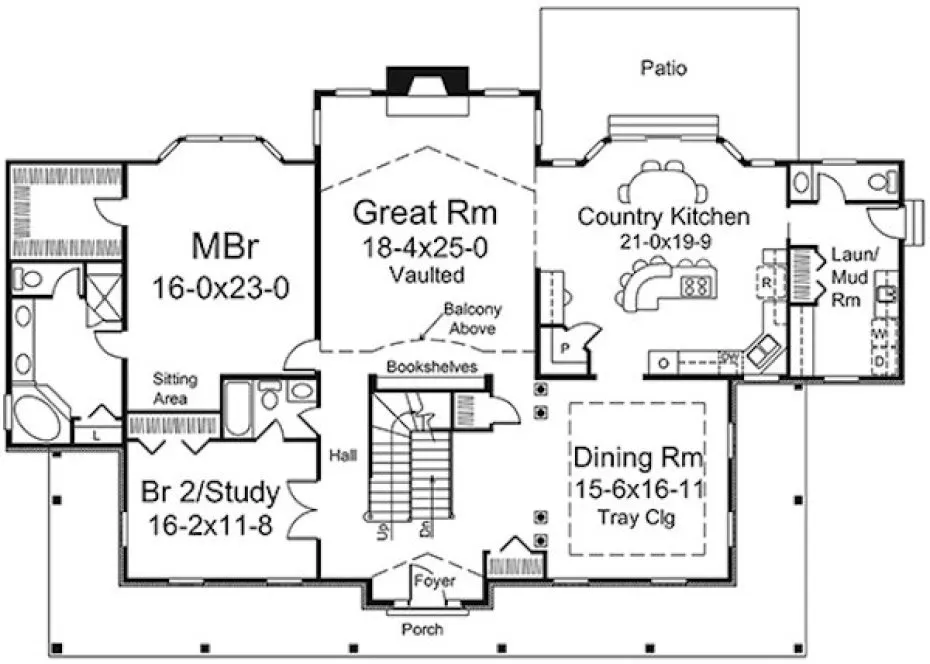 Main Floor Plan for House Plan #633873
