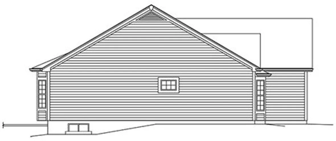 Left Elevation for House Plan #639731