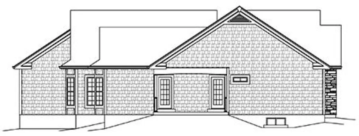 Left Elevation for House Plan #638842
