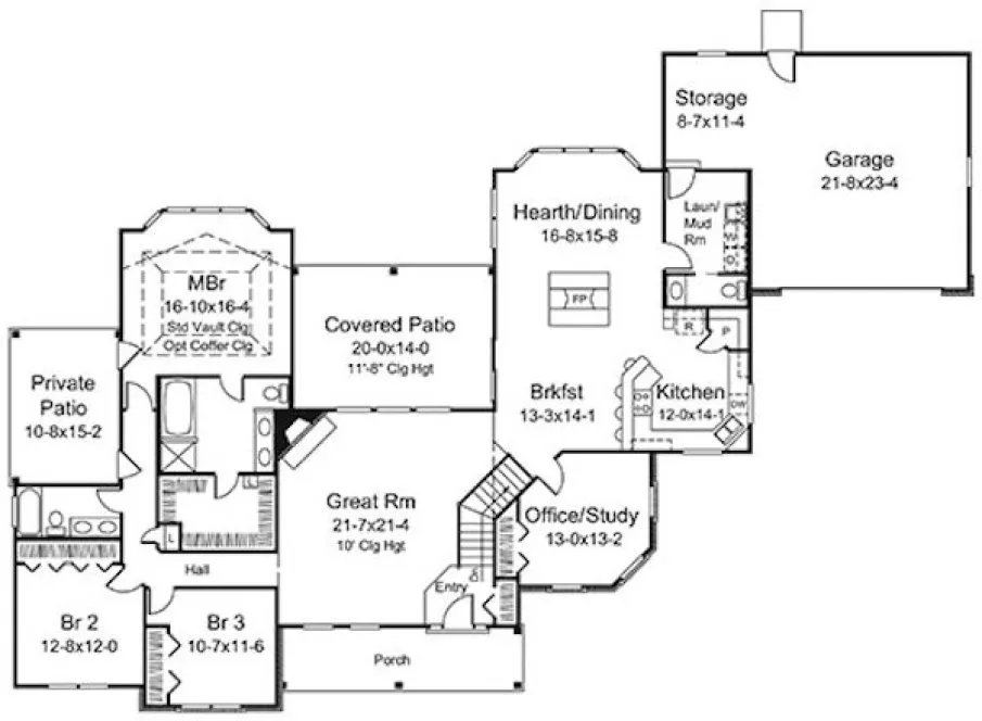 Main Floor Plan for House Plan #638842