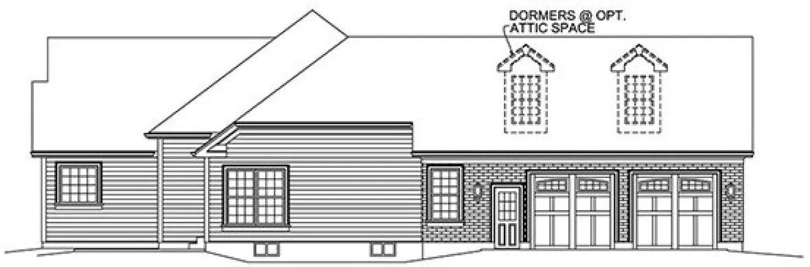 Left Elevation for House Plan #634182