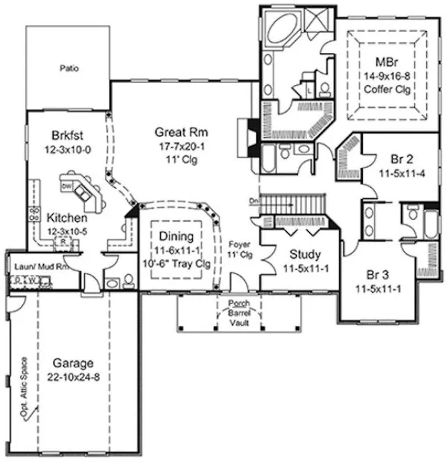 Main Floor Plan for House Plan #634182