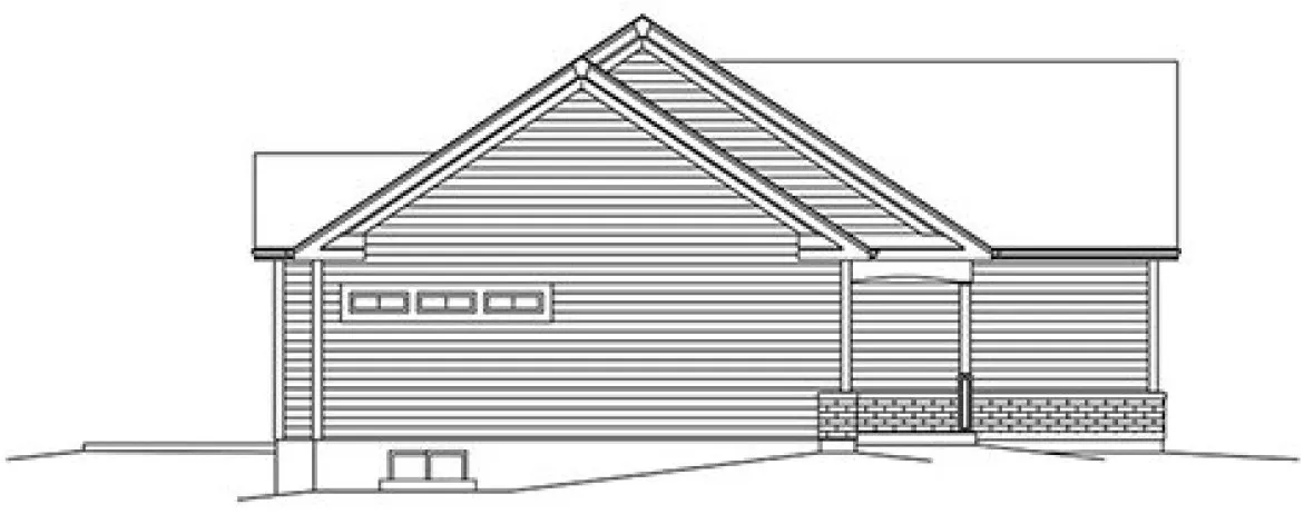 Left Elevation for House Plan #633651