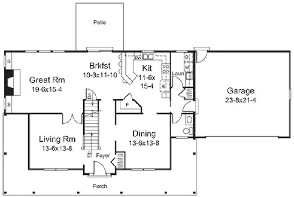 Main Floor Plan for House Plan #635552