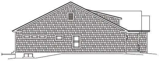 Left Elevation for House Plan #632671