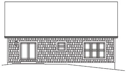 Rear Elevation for House Plan #632671