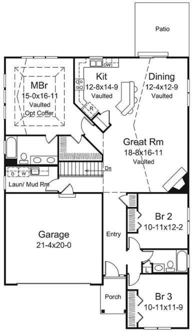 Main Floor Plan for House Plan #632671