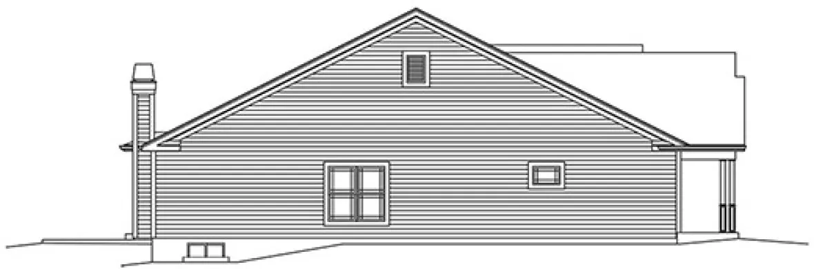 Left Elevation for House Plan #633542
