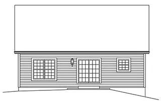 Rear Elevation for House Plan #633341
