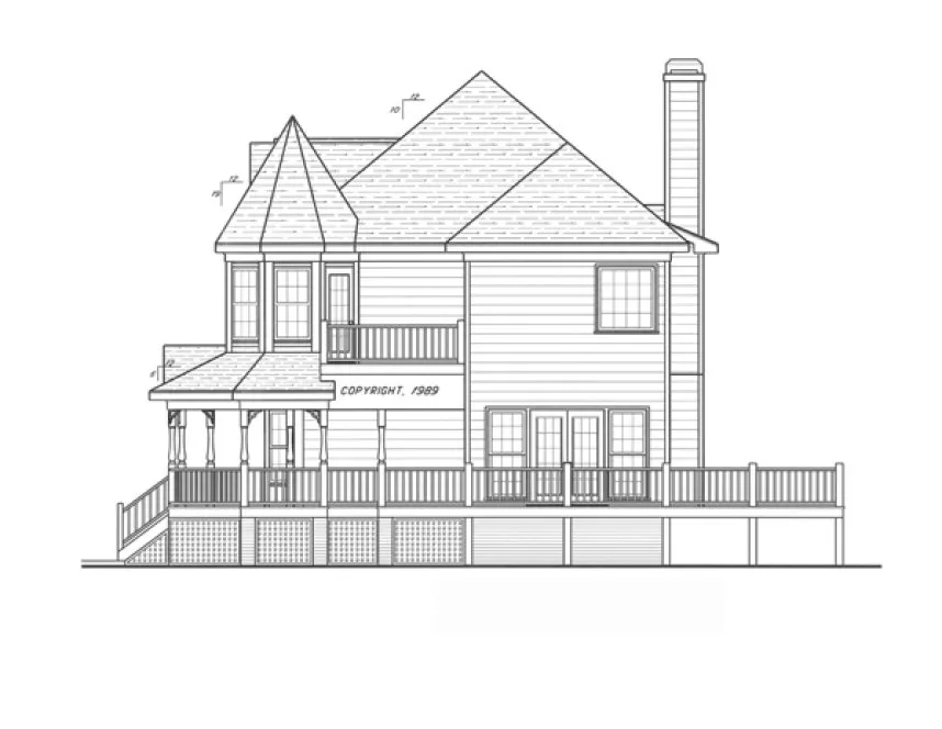 Right Elevation for House Plan #120532