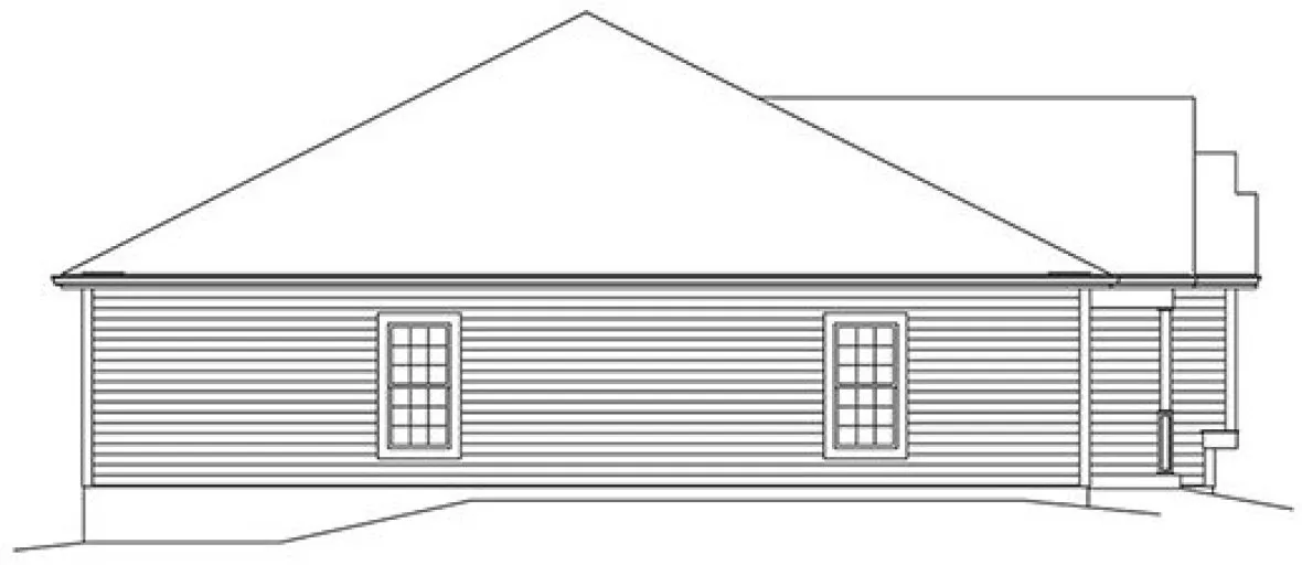 Left Elevation for House Plan #637631
