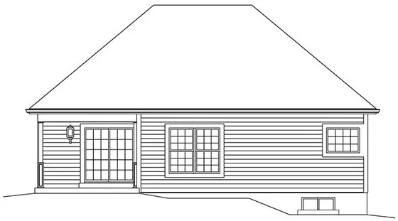 Rear Elevation for House Plan #637631
