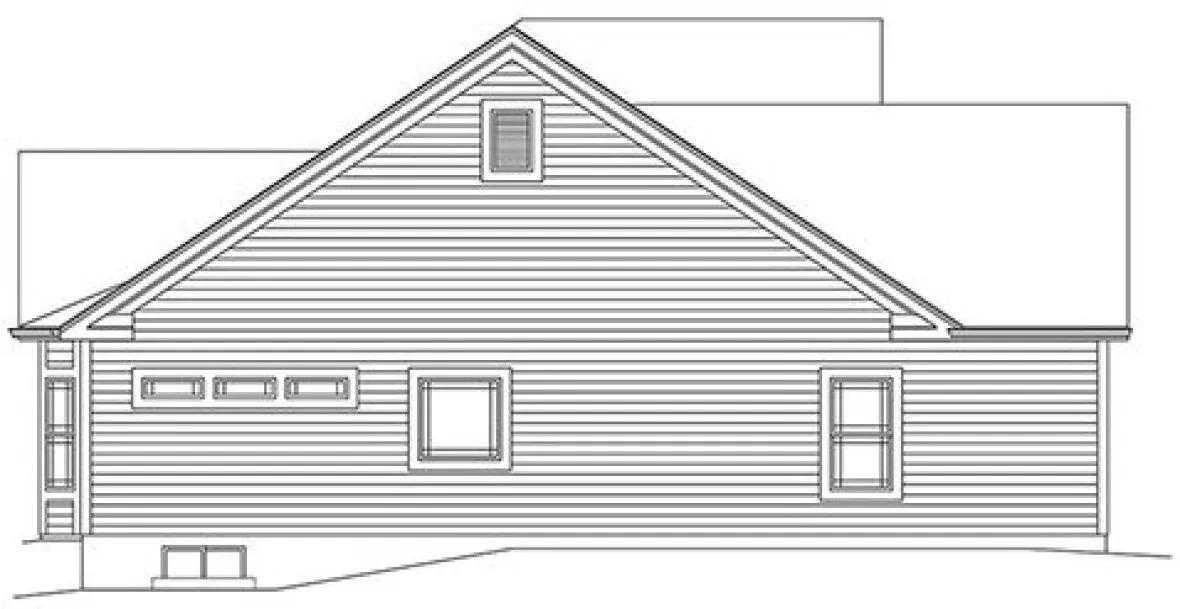 Left Elevation for House Plan #636512