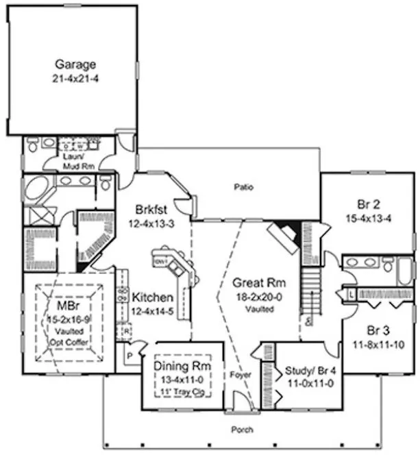 Main Floor Plan for House Plan #632932