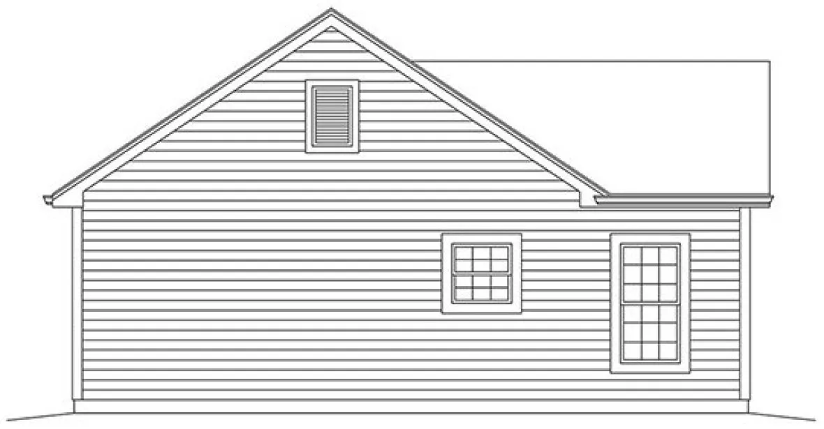 Left Elevation for House Plan #634490