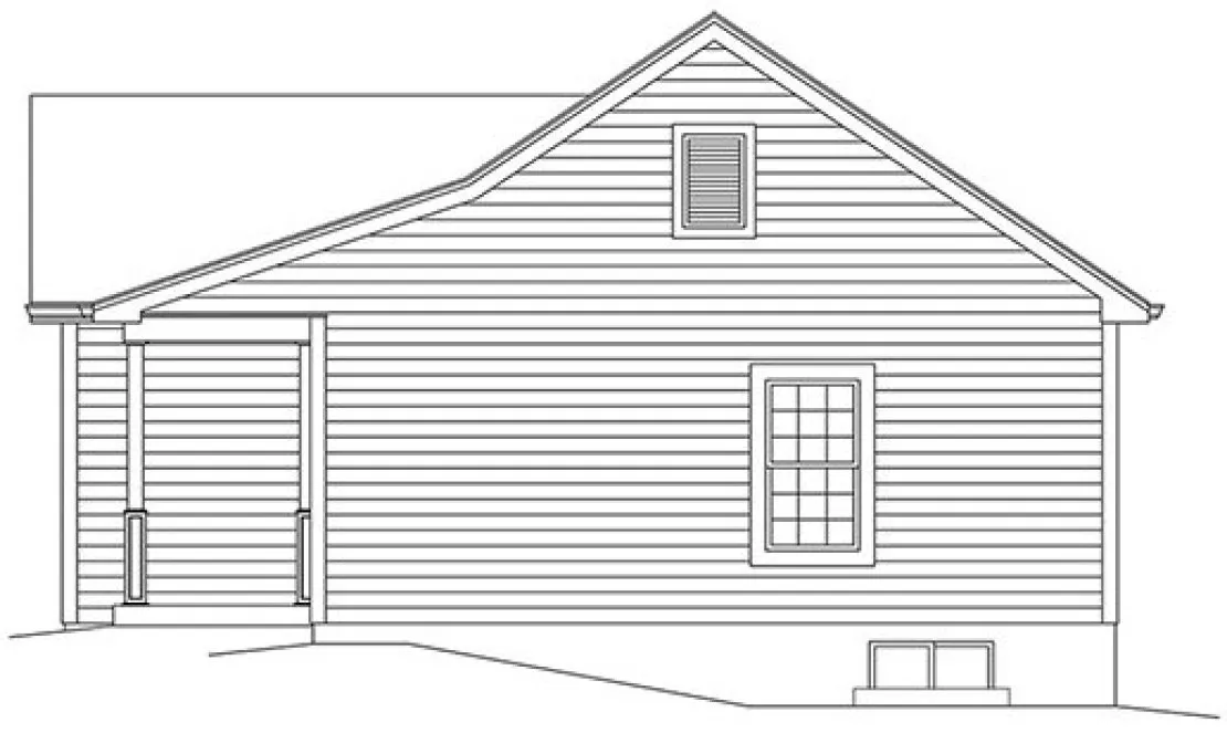 Right Elevation for House Plan #634490