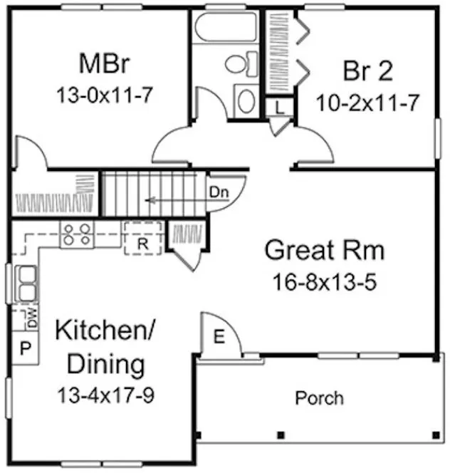 Main Floor Plan for House Plan #634490