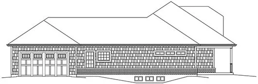 Left Elevation for House Plan #633932