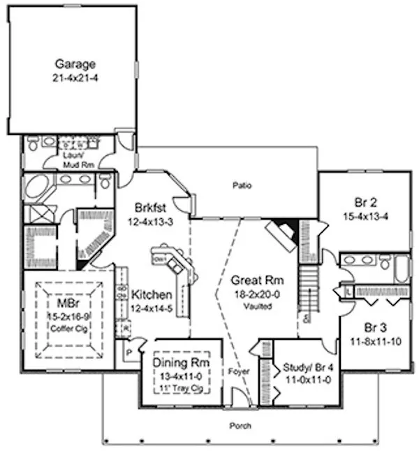 Main Floor Plan for House Plan #633932
