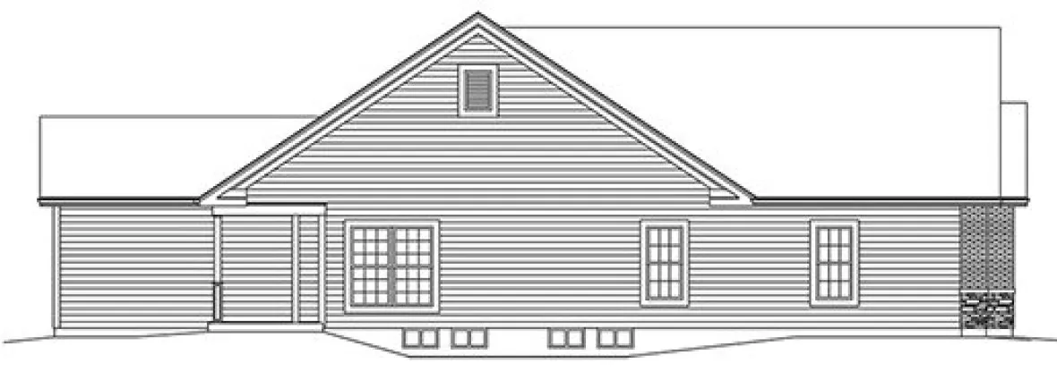 Left Elevation for House Plan #639571