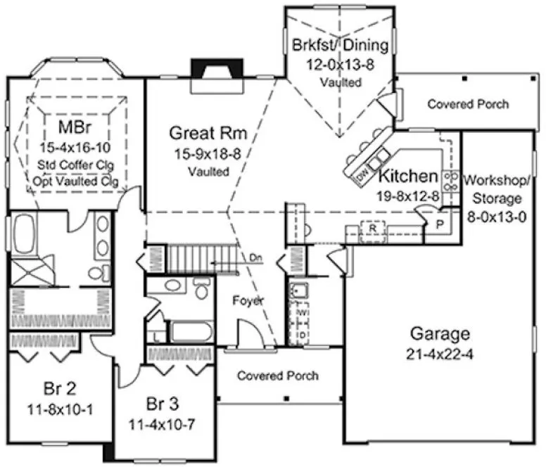 Main Floor Plan for House Plan #630281
