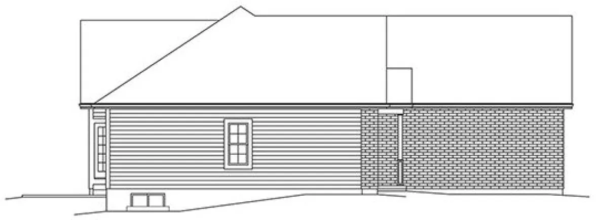 Left Elevation for House Plan #633681