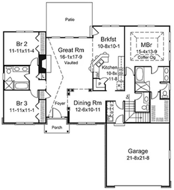 Main Floor Plan for House Plan #633681