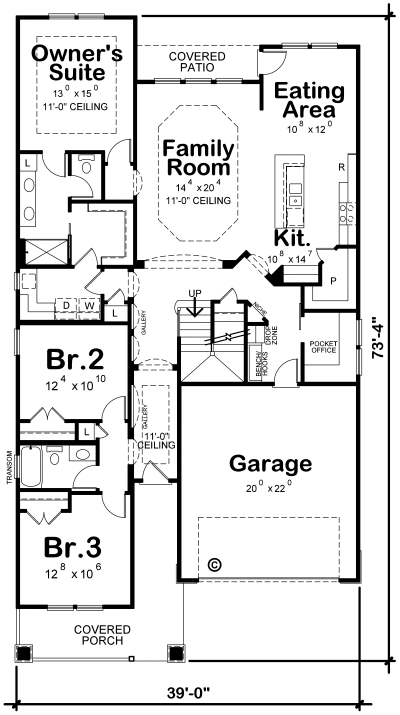 Main Floor Plan for House Plan #157662