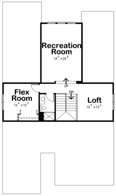 Second Floor Plan for House Plan #157662