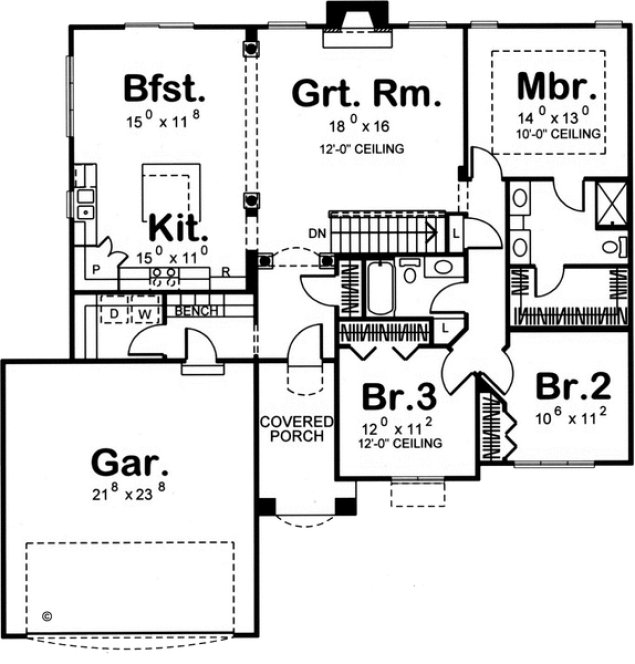 Main Floor Plan for House Plan #708861