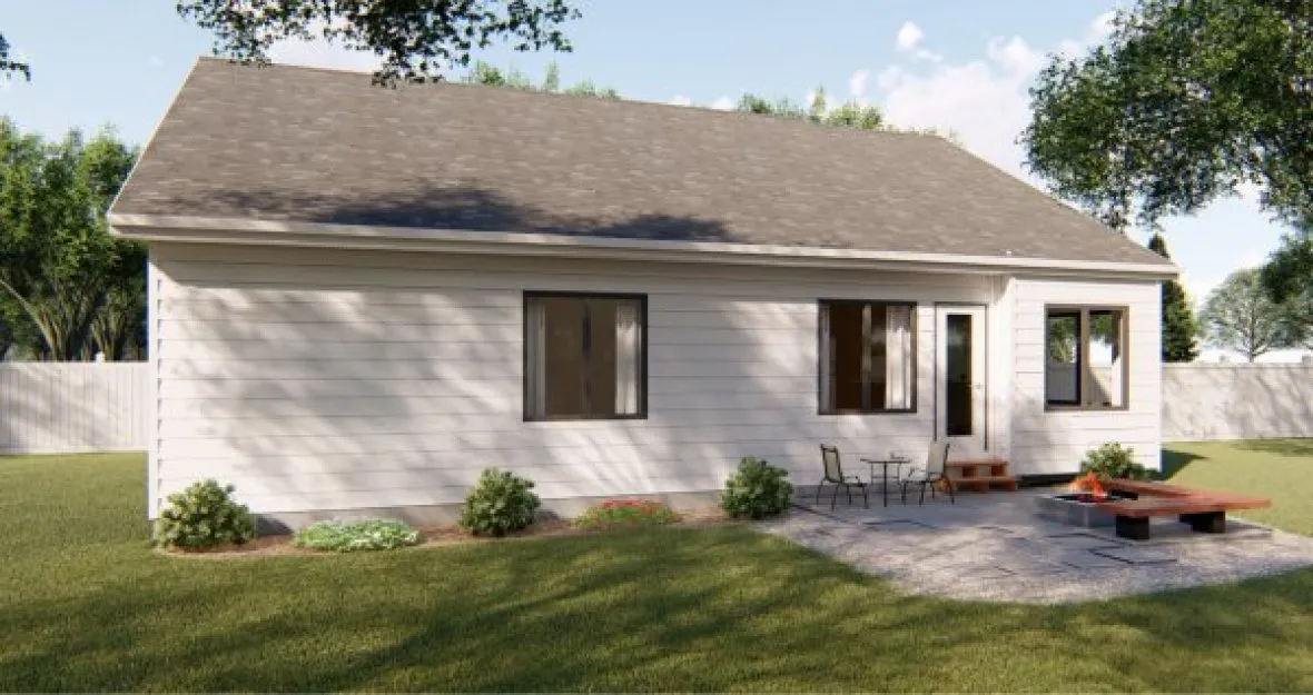 Rear Elevation for House Plan #700921