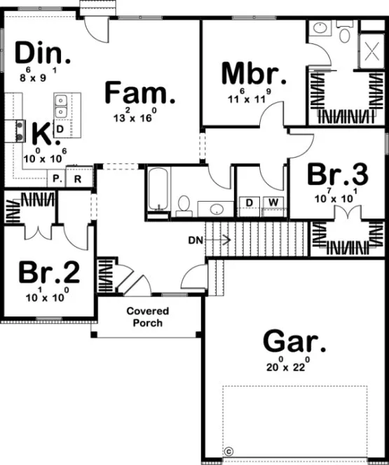 Main Floor Plan for House Plan #700921