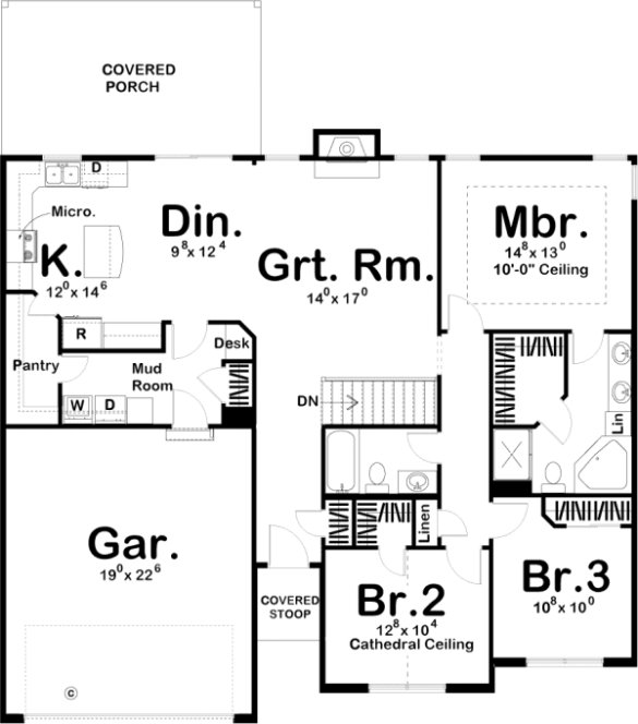 Main Floor Plan for House Plan #700551