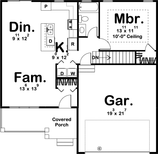 Main Floor Plan for House Plan #701380