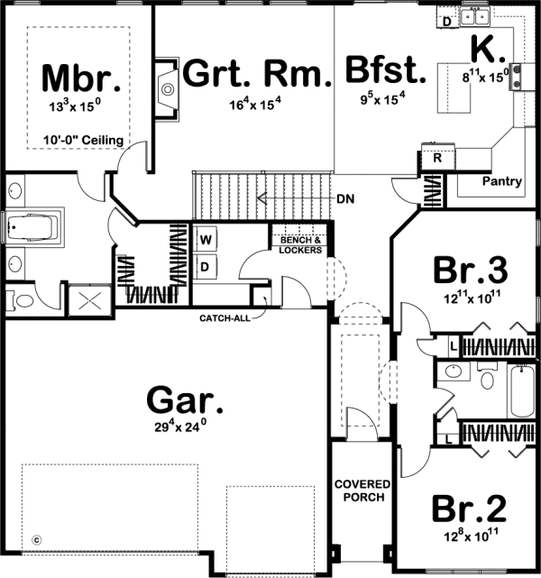 Main Floor Plan for House Plan #704771