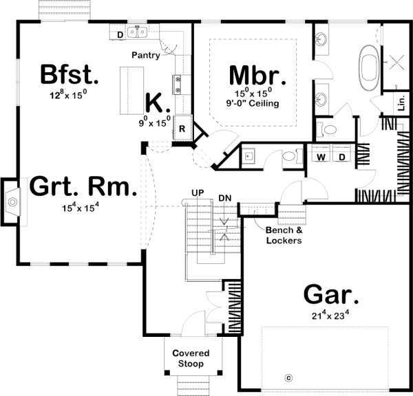 Main Floor Plan for House Plan #707132