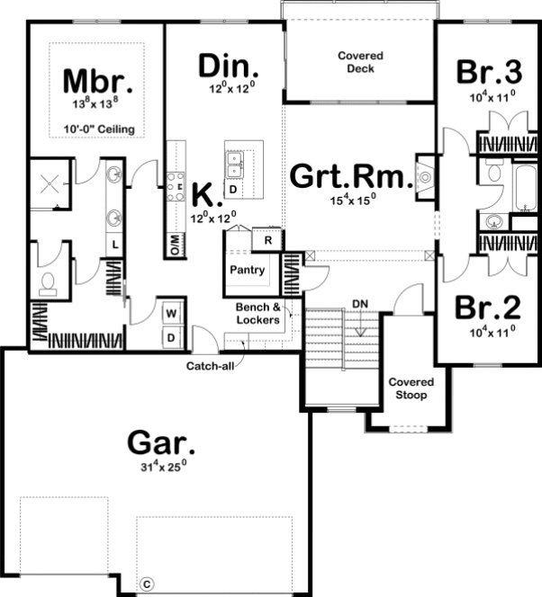 Main Floor Plan for House Plan #704371