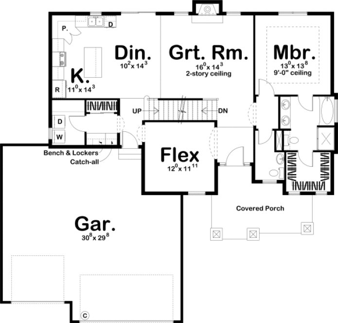 Main Floor Plan for House Plan #707491