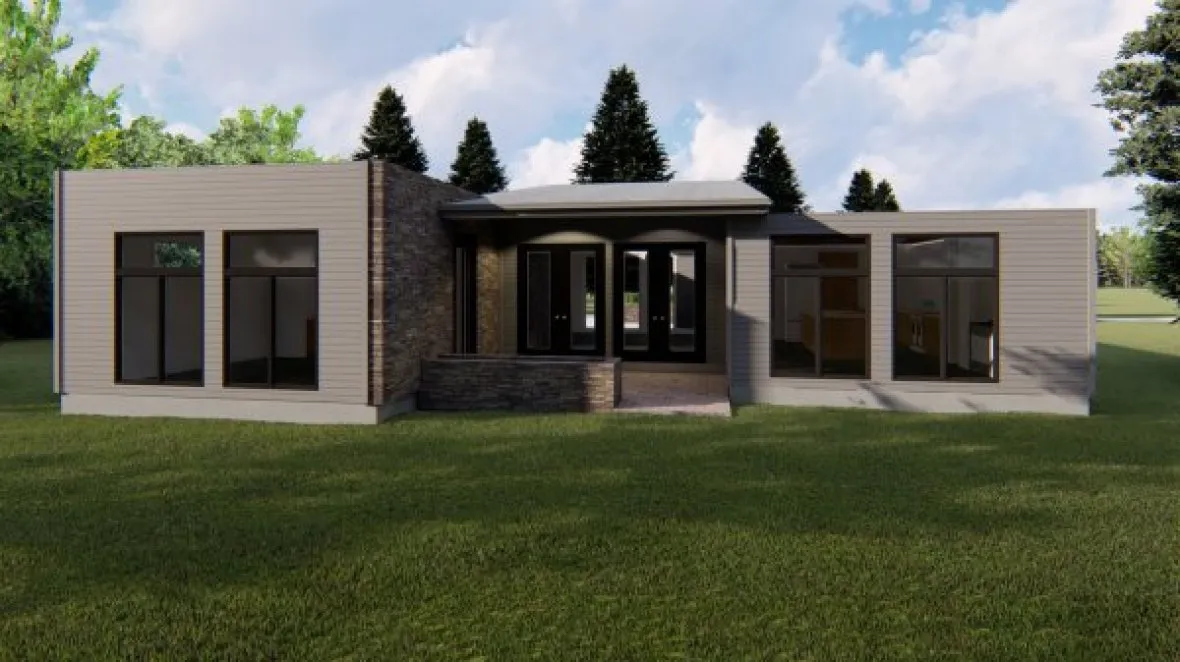 Rear Elevation for House Plan #700981