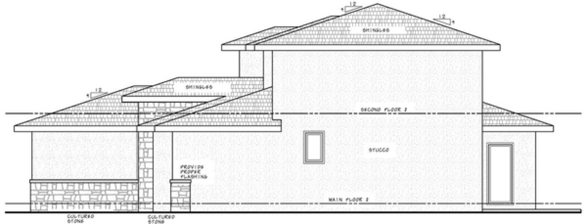 Right Elevation for House Plan #150262