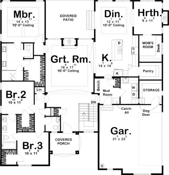 Main Floor Plan for House Plan #703912