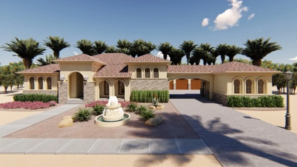 Full Rendering for House Plan #706762