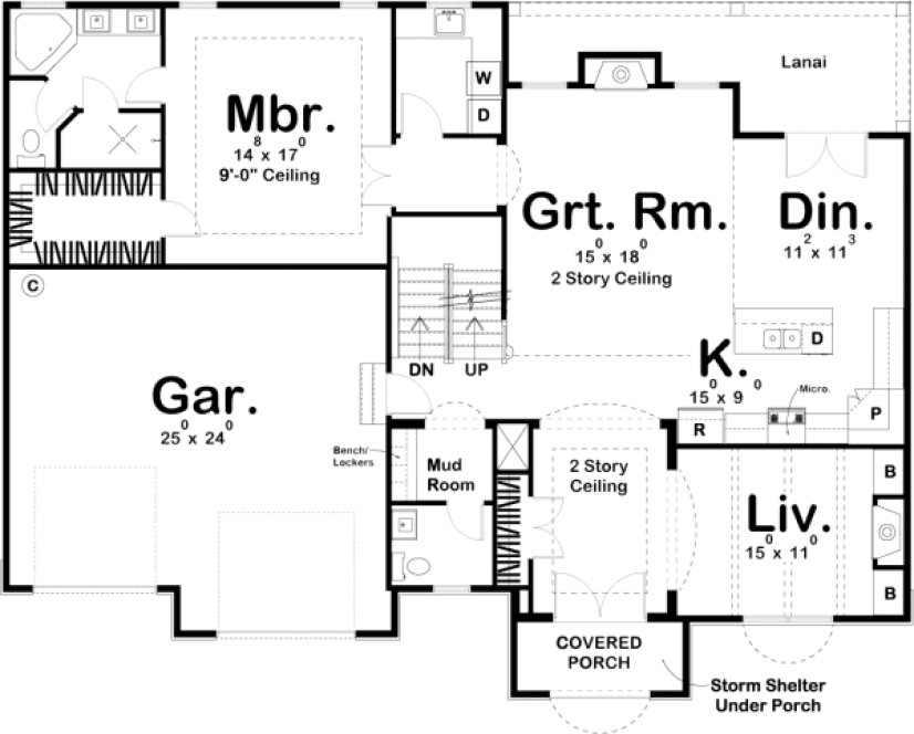 Main Floor Plan for House Plan #702172