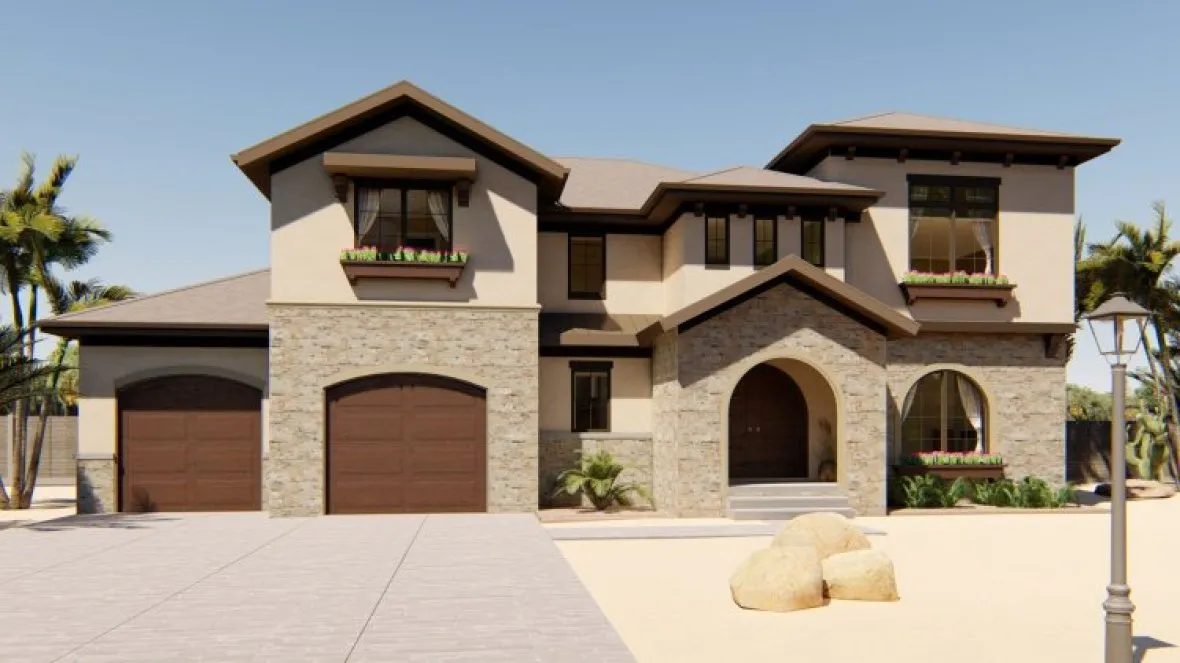 Full Rendering for House Plan #702172