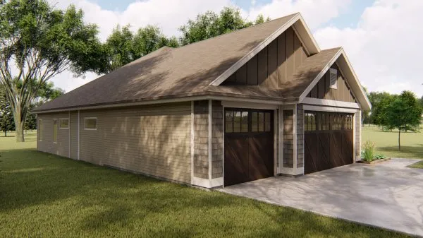 Left Elevation for House Plan #702391